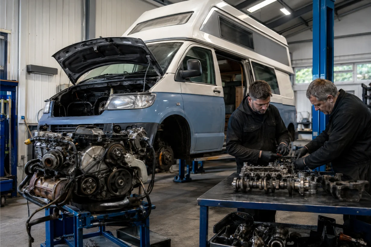 Volkswagen Transporter campervan engine rebuild in Canterbury