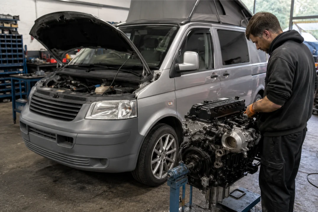 Volkswagen Transporter campervan engine rebuild in Liverpool
