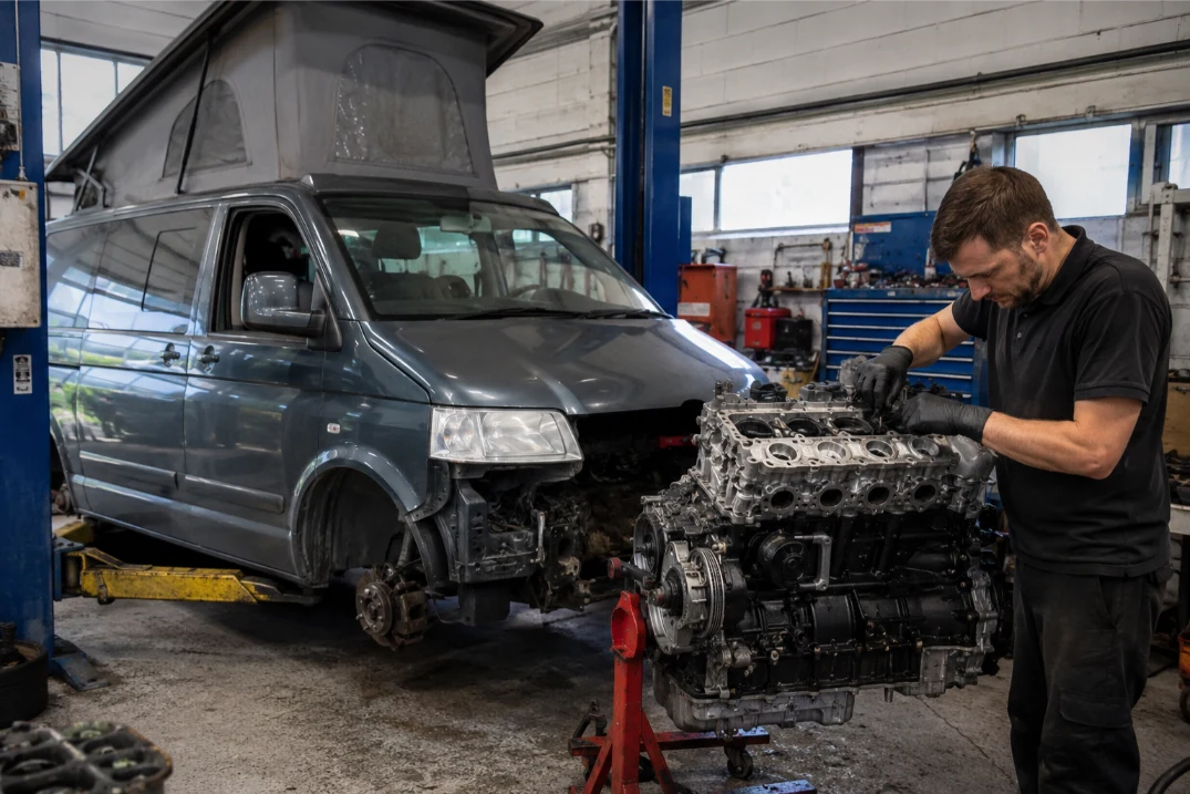 Volkswagen Transporter campervan engine rebuild in Leeds