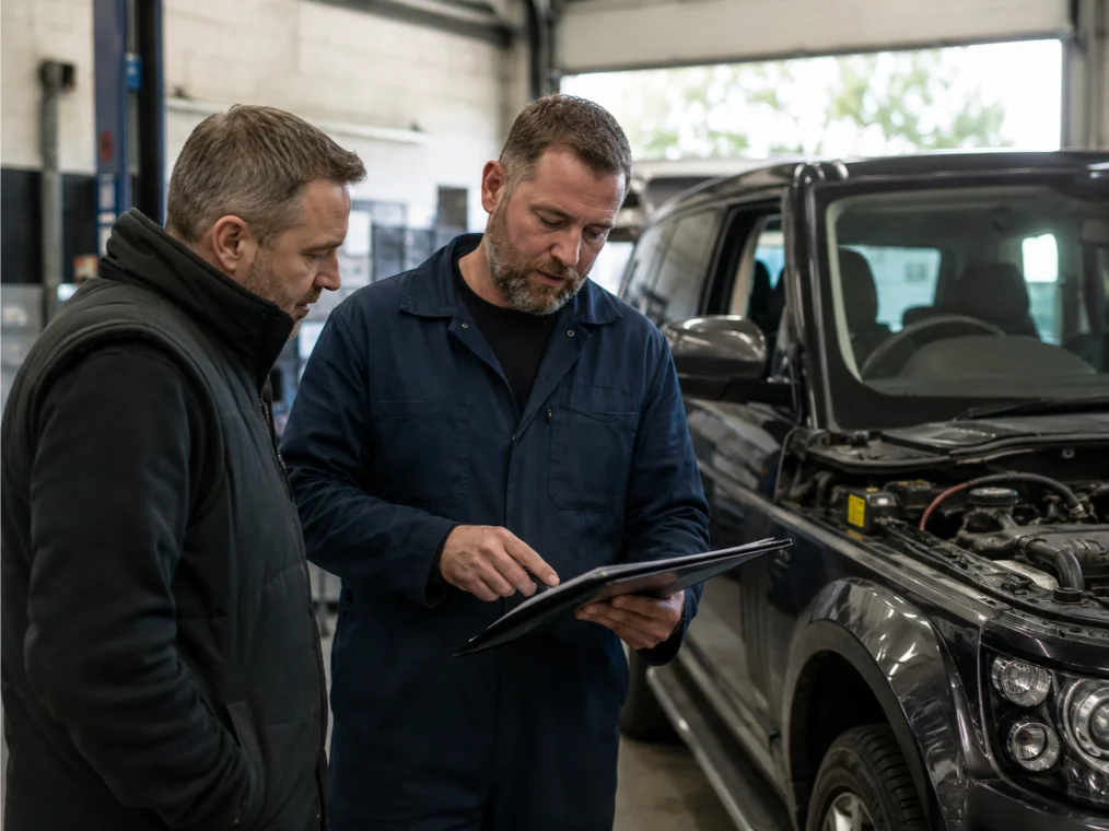 Mercedes engine specialists carrying out professional engine assessment in Birmingham
