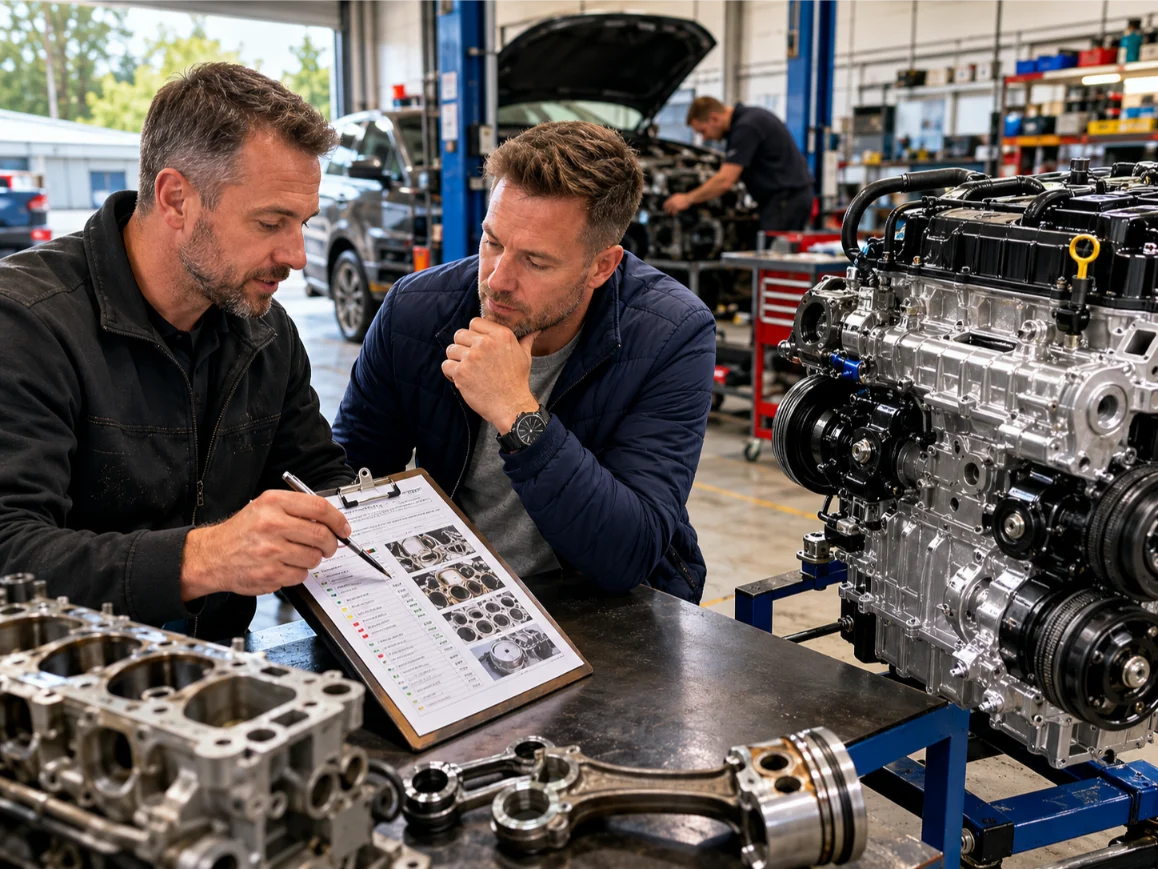 Engine specialists carrying out professional engine assessment in Exeter