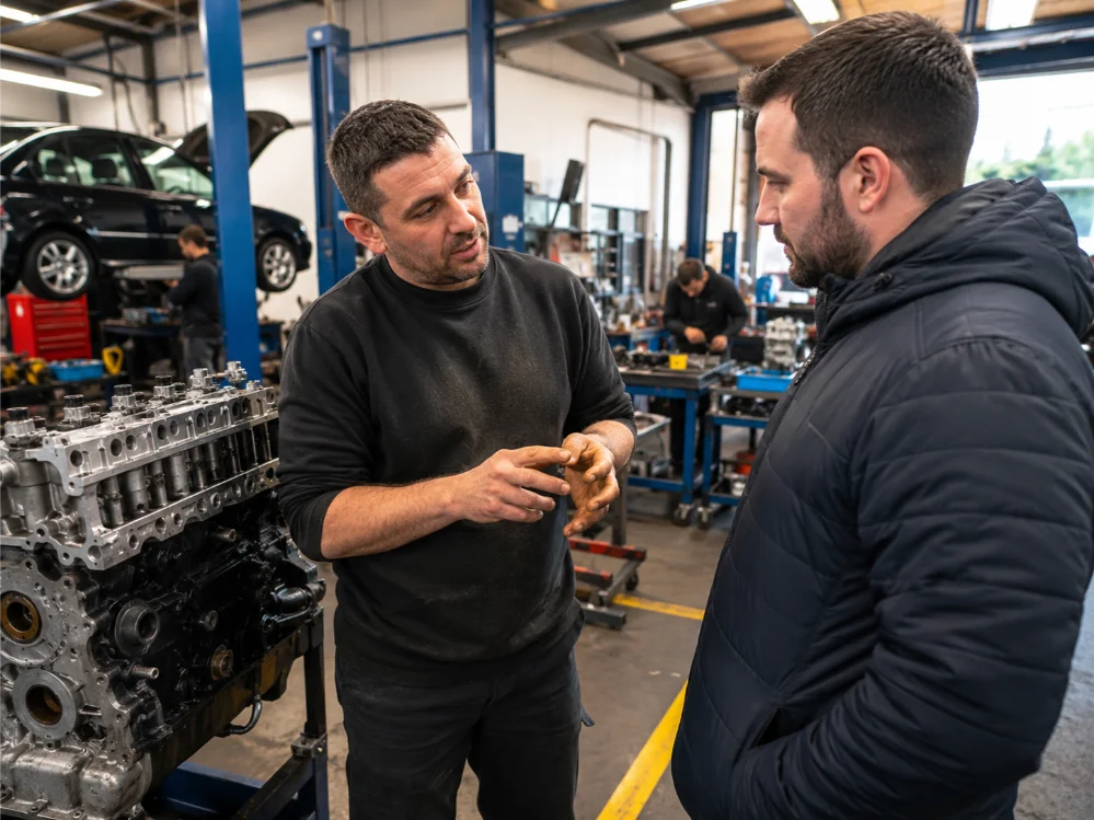 Crankshaft grinding and precision machining in an Oxford engine workshop