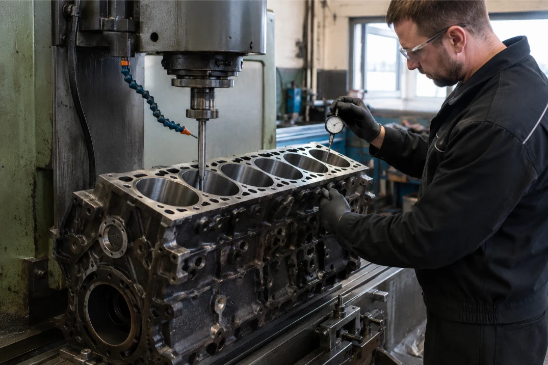 Bentley engine rebuild in a specialist workshop in Cardiff
