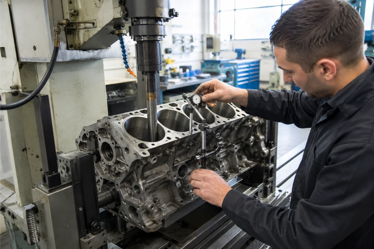 Mercedes engine block machining and specialist engineering services in Crewe