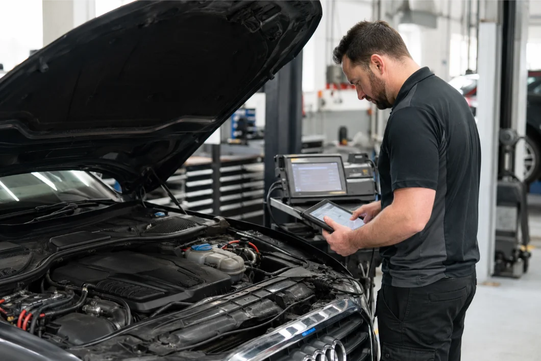 Engine specialists carrying out professional engine assessment in Oxford