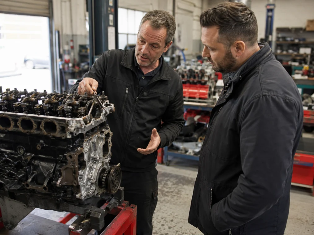 Remanufactured engine undergoing professional reconditioning in Manchester