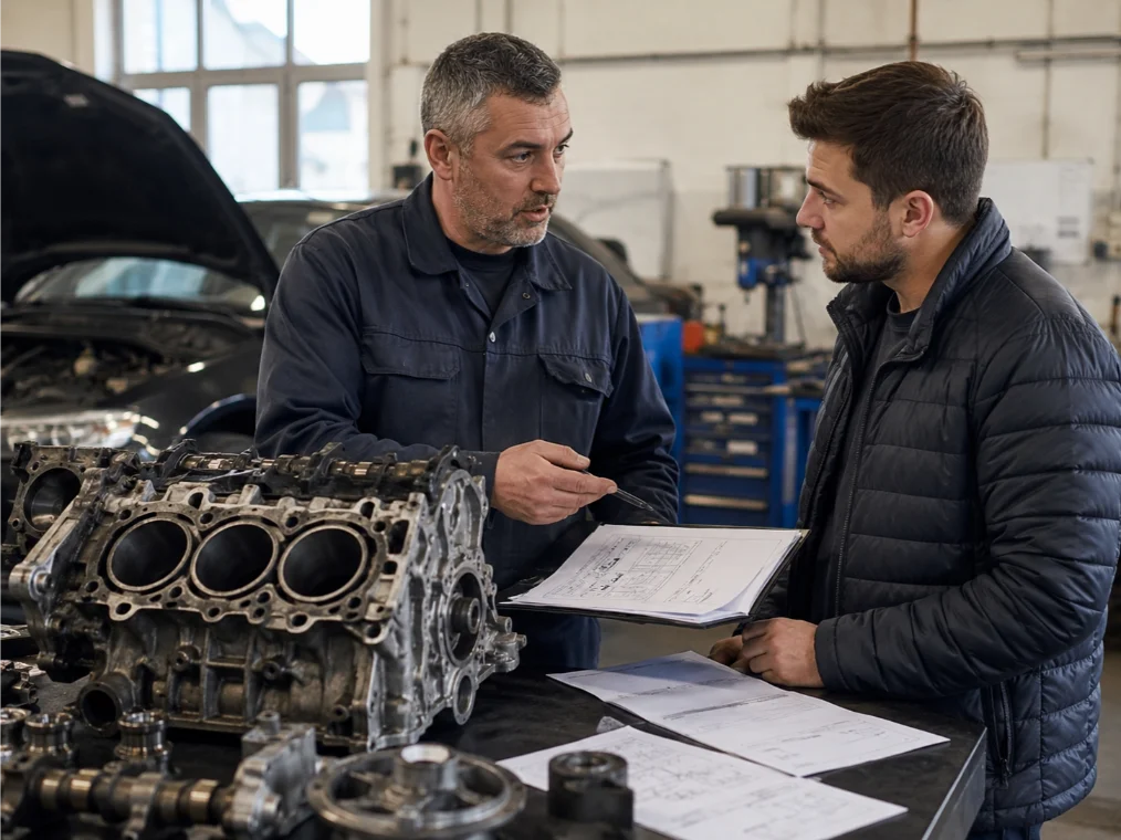 Bentley engine undergoing rebuild and reconditioning in Peterborough