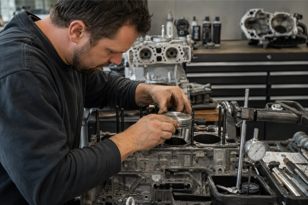 Porsche engine undergoing rebuild and reconditioning in Bristol