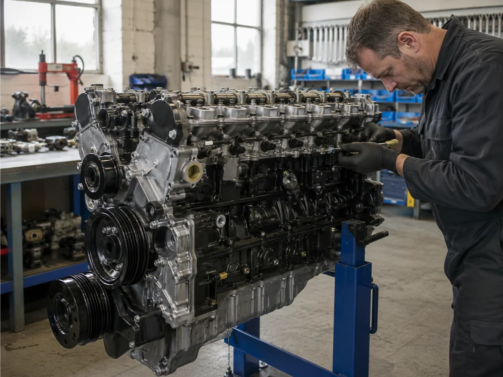 Remanufactured engine undergoing professional reconditioning in Swindon