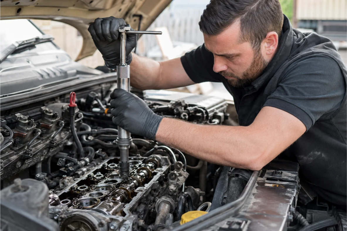 Specialist injector removal and repair on a Land Rover engine in Kent