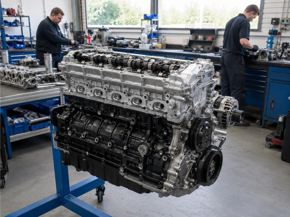 Aston Martin engine repair being carried out by specialist technicians in Bristol
