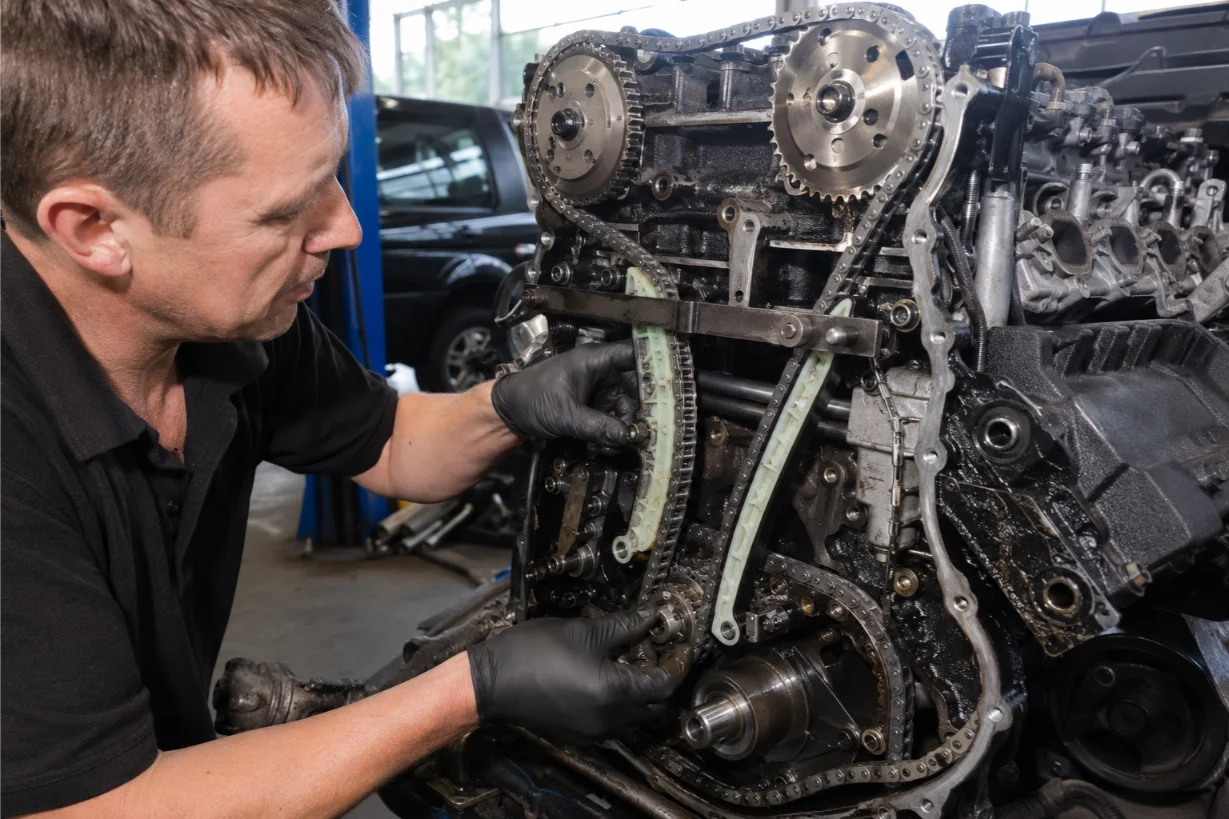 Range Rover timing chain and timing belt repair in Crewe