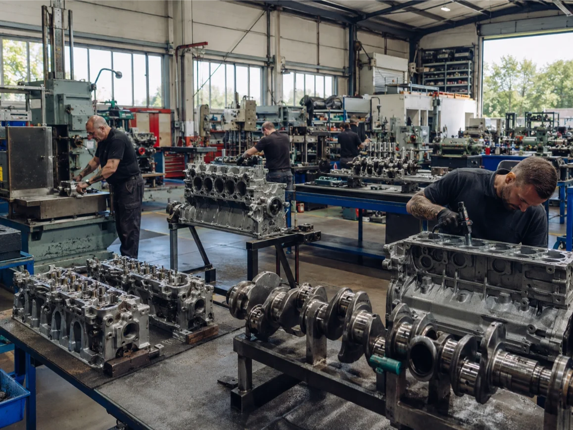 Engine machining workshop with specialist equipment and technicians in Crewe