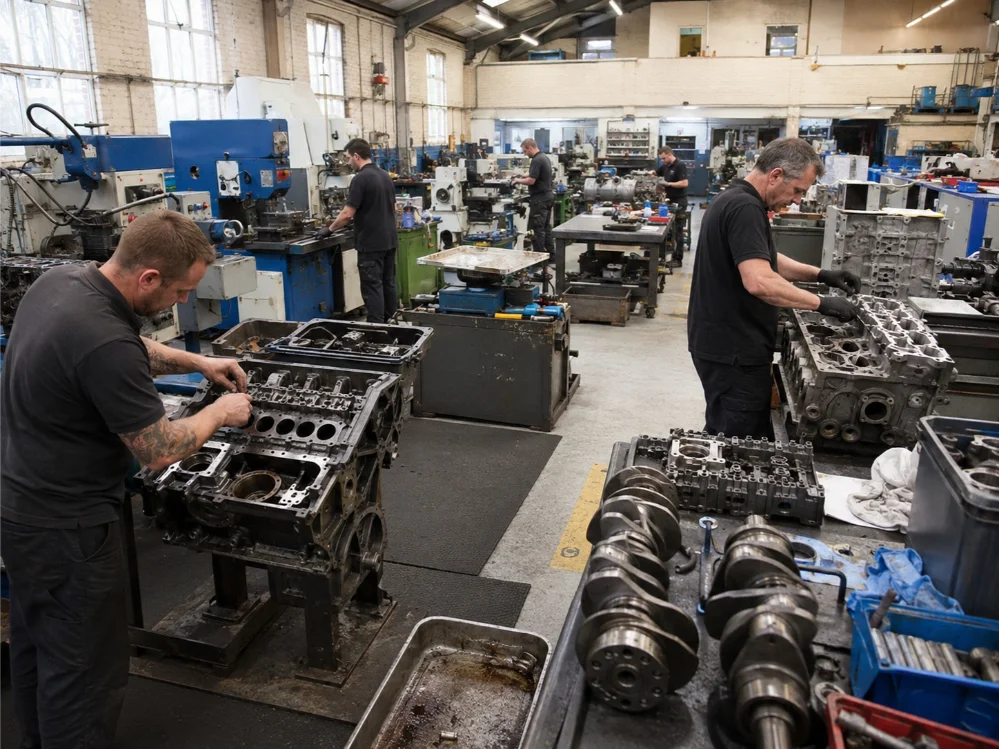 Engine machining workshop with specialist equipment and technicians in Luton