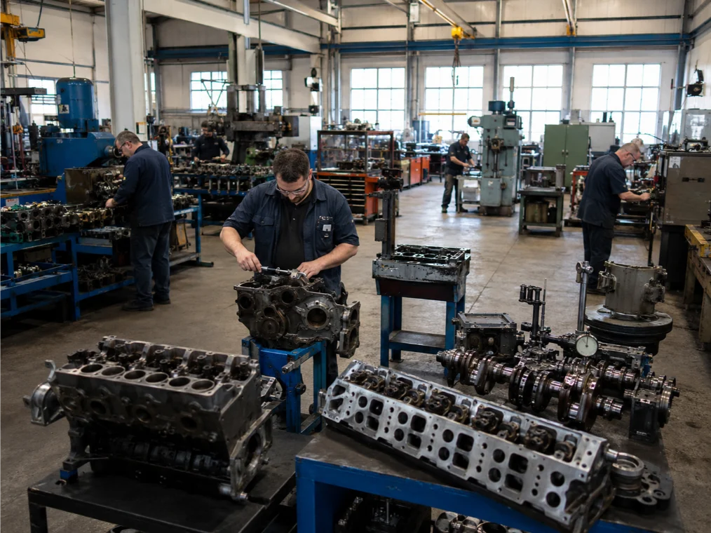 Engine machining workshop with specialist equipment and technicians in Peterborough
